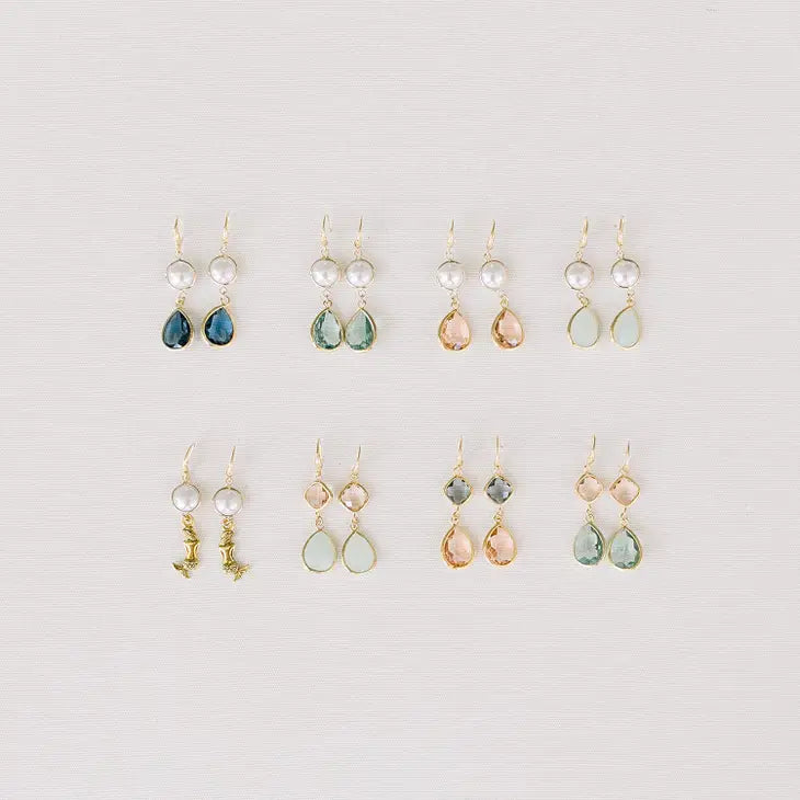 Grit & Grace Rainbow Row Earrings (Rose & Sage)