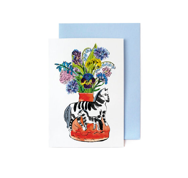 Zebra Family Wildflower Posy Vase