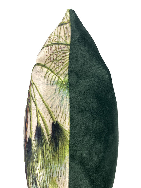 Green Palms Velvet Cushion (Large)