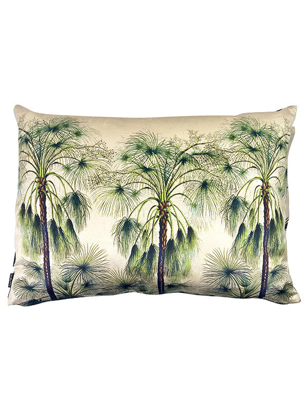 Green Palms Velvet Cushion (Large)