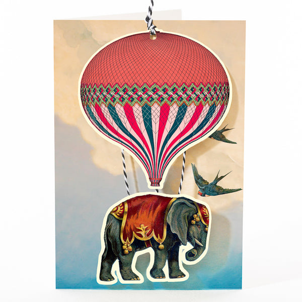 Articulated Balloon and Elephant Card