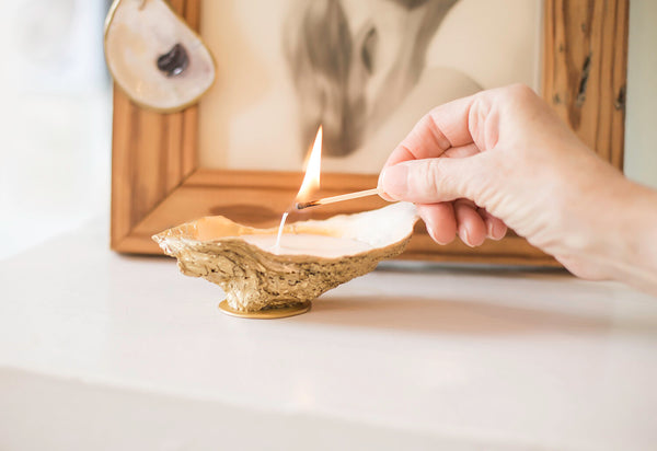 Grit & Grace Oyster Shell Candle