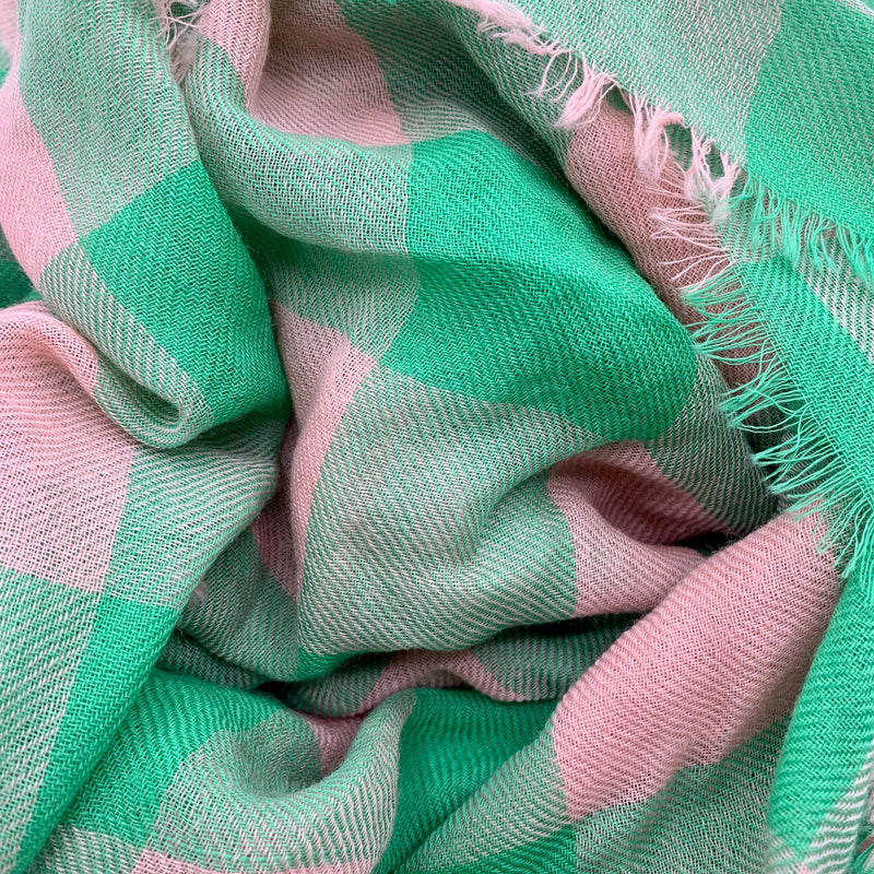 Beck Sondergaard Agatha Woo Scarf - Green & Pink