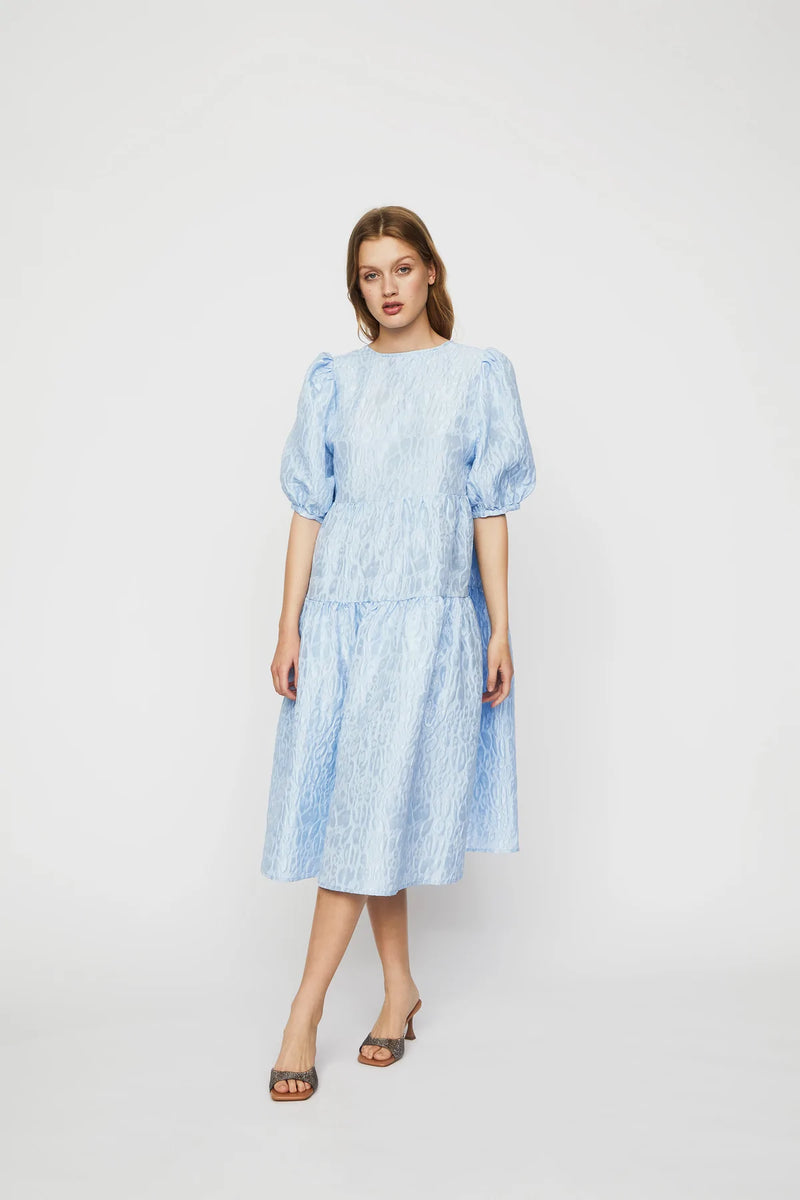Lili Dress - Cashmere Blue Leopard