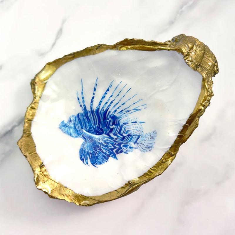 GRIT & GRACE Decoupage Oyster Jewellery Dish (Turtle)