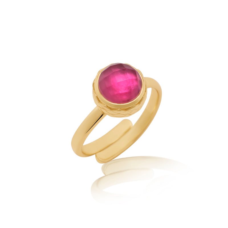 Round Doublet Ring (Mother of Pearl Pink)