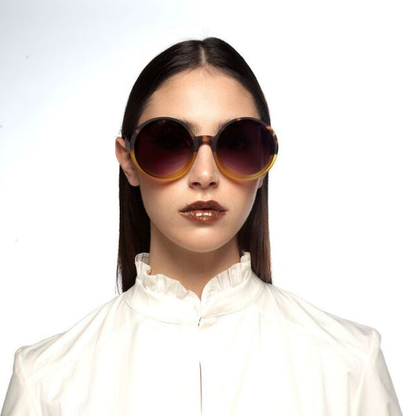 OKKIA Sunglasses Round Lens (Amber & Tortoise Shell)