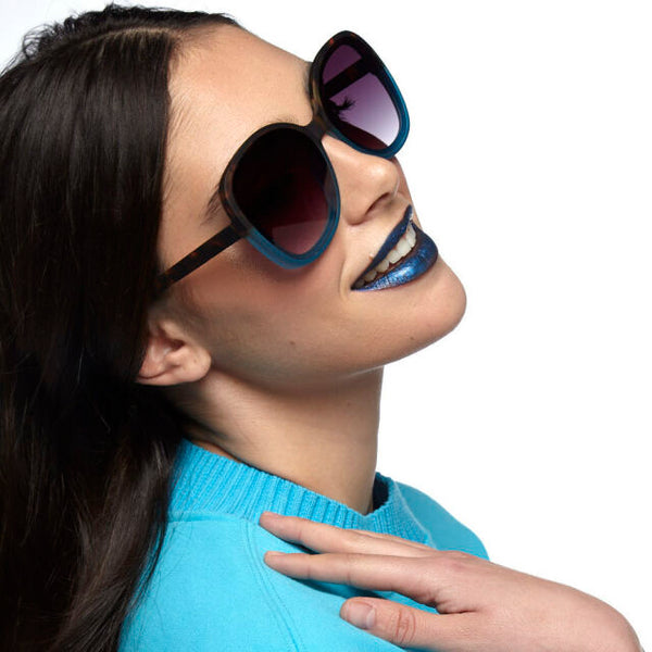 OKKIA Anna Sunglasses Classic Lens (Blue & Tortoise Shell)