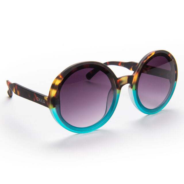 OKKIA  Sunglasses Round Lens (Blue & Tortoise Shell)