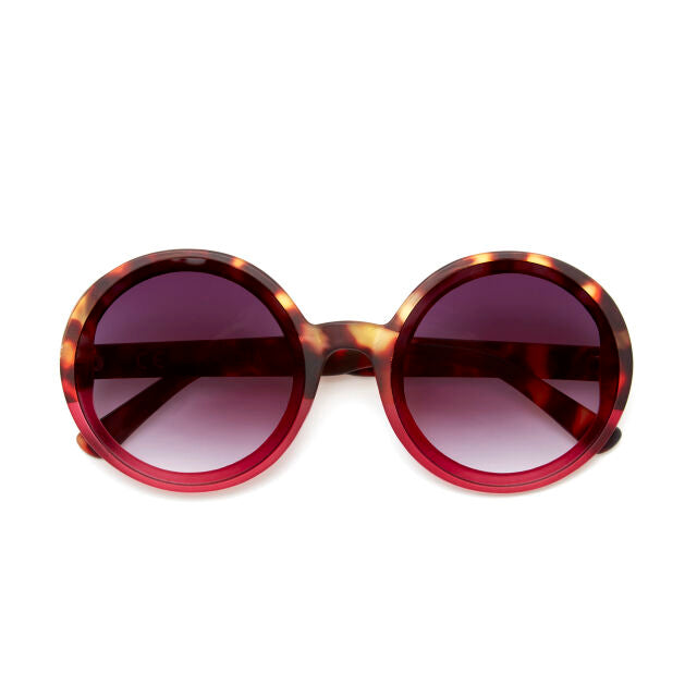 OKKIA Sunglasses Round Lens (Deep Pink & Tortoise Shell)
