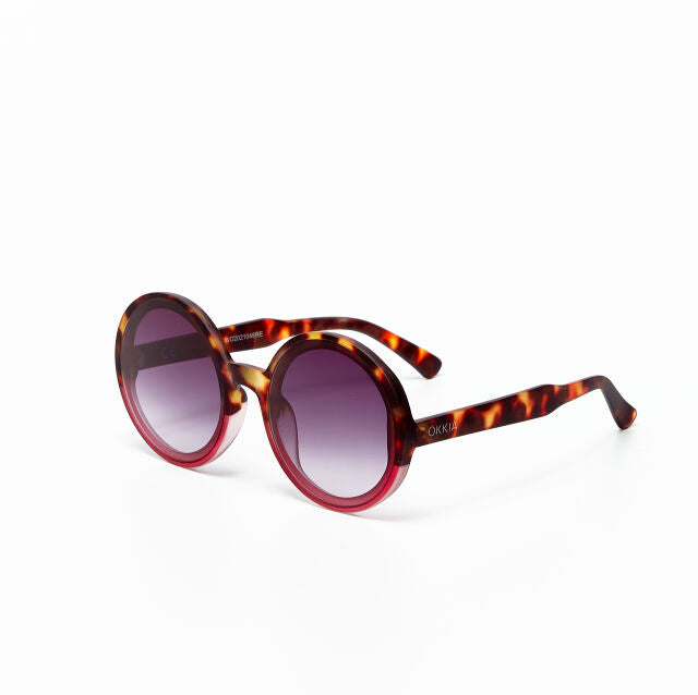 OKKIA Sunglasses Round Lens (Deep Pink & Tortoise Shell)