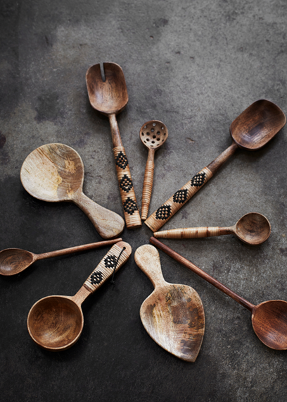 Wooden Serving Spoons - Mango Wood