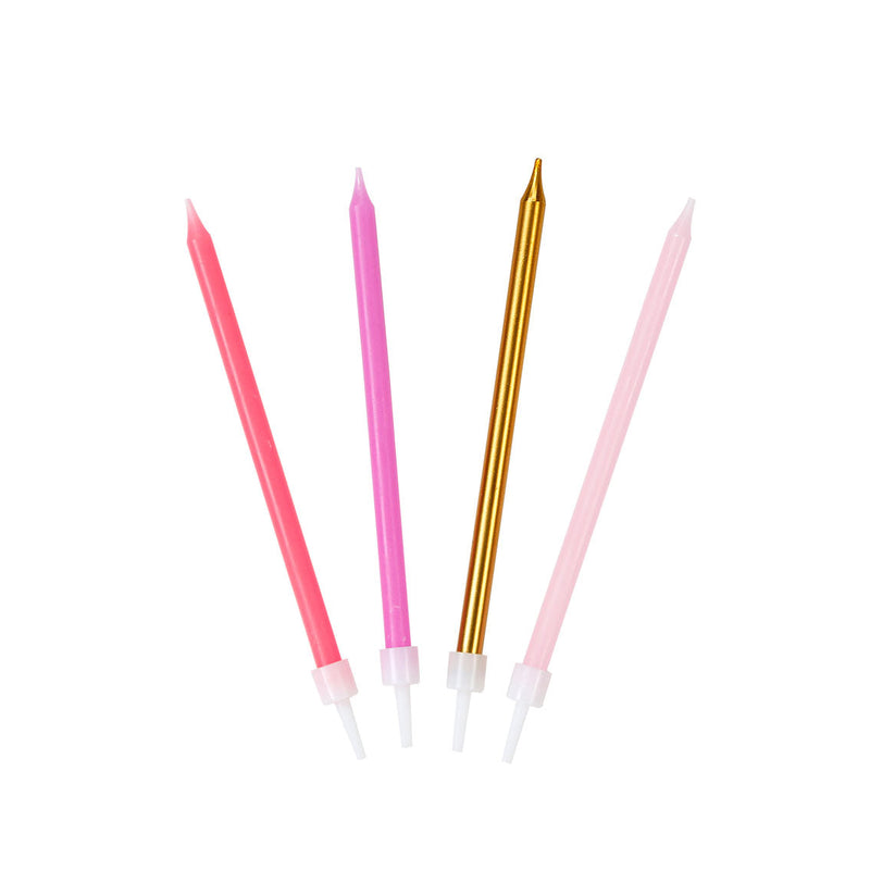 Rose Pink Cake Candles