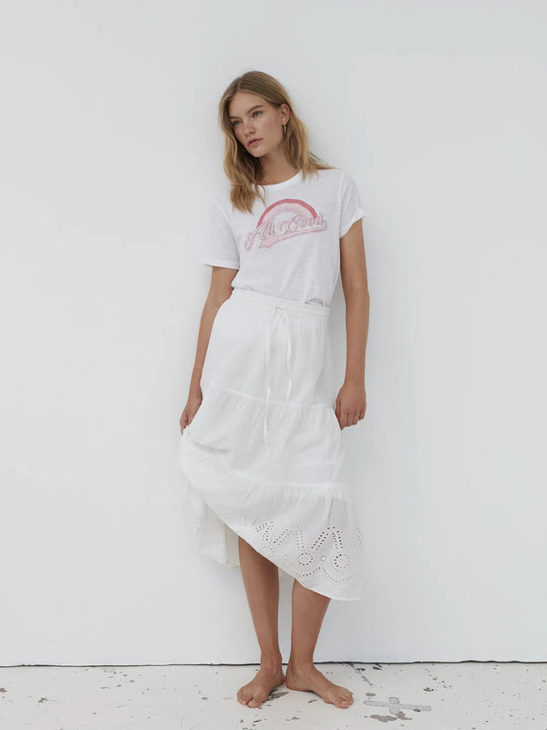 Sofie Schnoor White Cotton Maxi Skirt