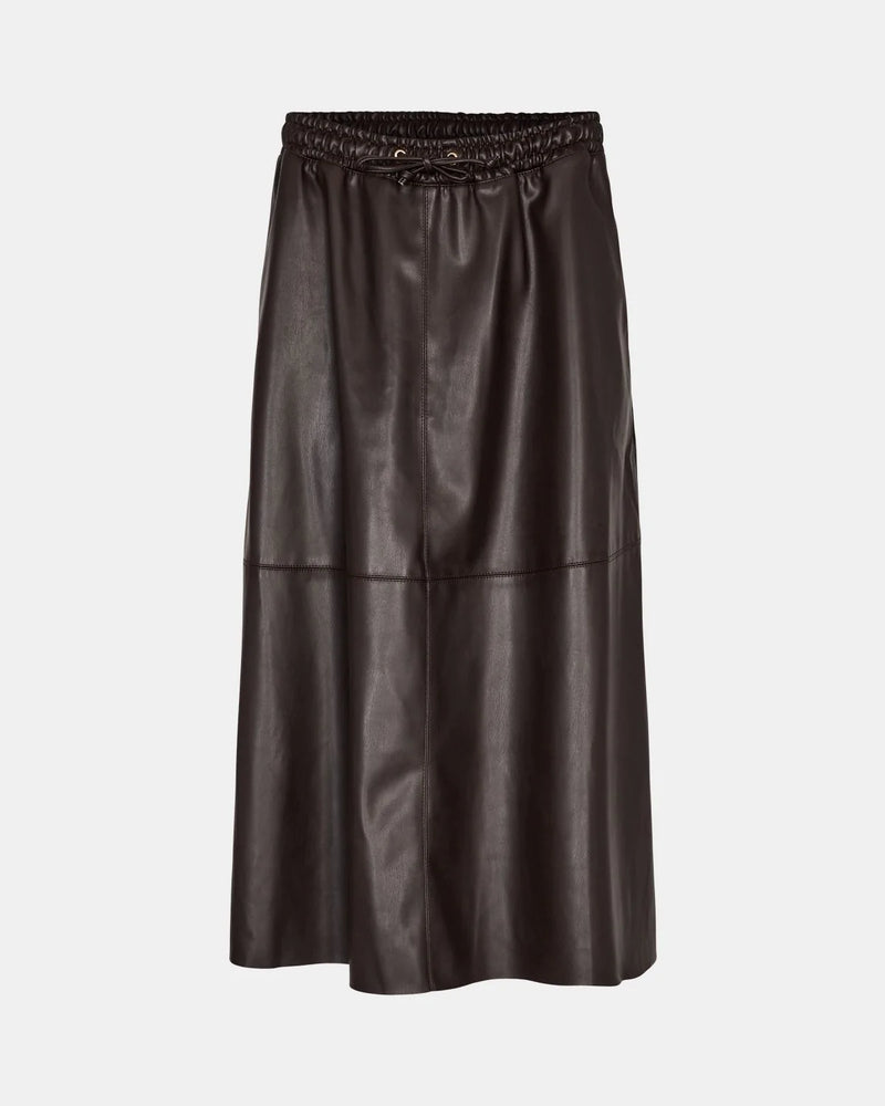 Sofie Schnoor Faux Leather Skirt Black