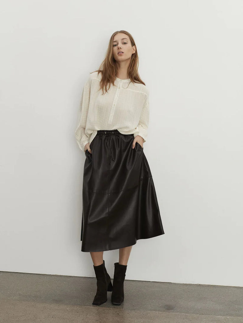 Sofie Schnoor Faux Leather Skirt Black