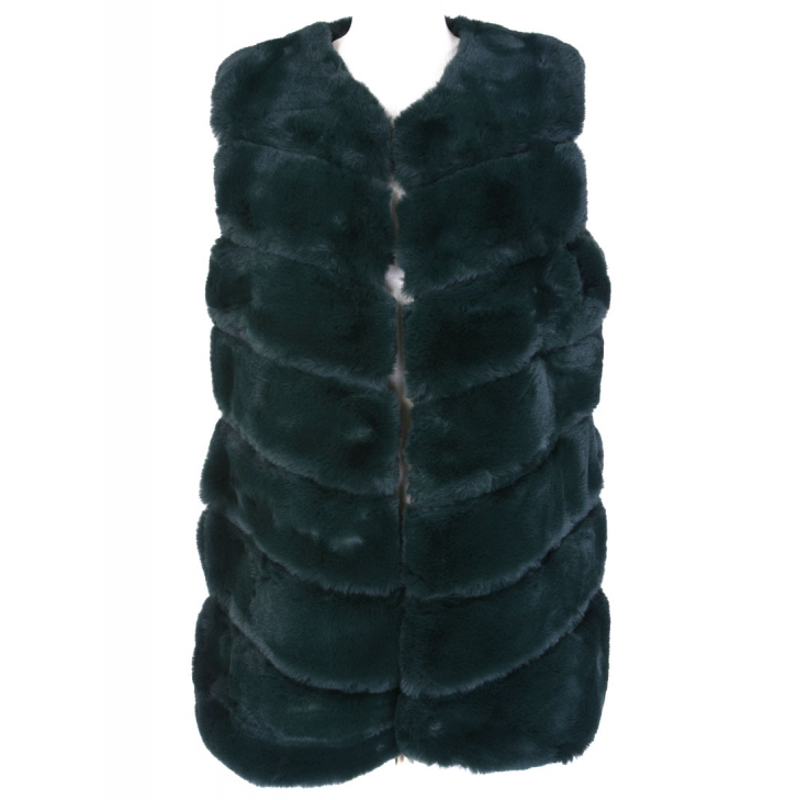 Tiered Faux Fur Gilet