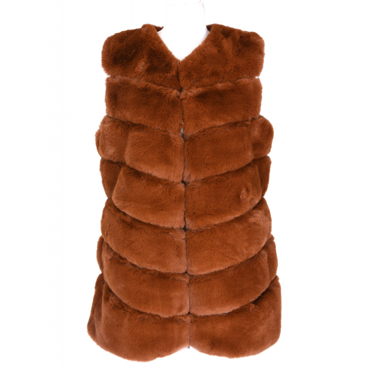 Tiered Faux Fur Gilet