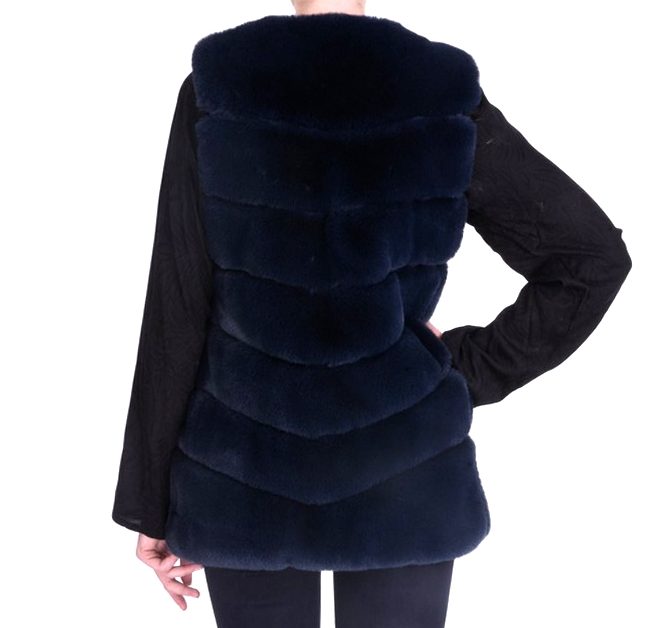 Tiered Faux Fur Gilet