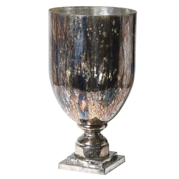 Large Blackened (Mercury look), Glass Vase
