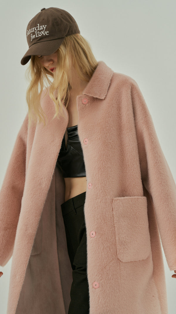 Molli Olli Better Than Real Fur Coat - Dusty Rose