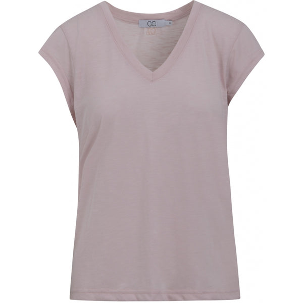 CC Heart V Neck T Shirt (DAISY PINK)