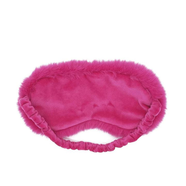 Hot Pink Faux Fur Eye Mask