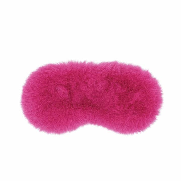 Hot Pink Faux Fur Eye Mask