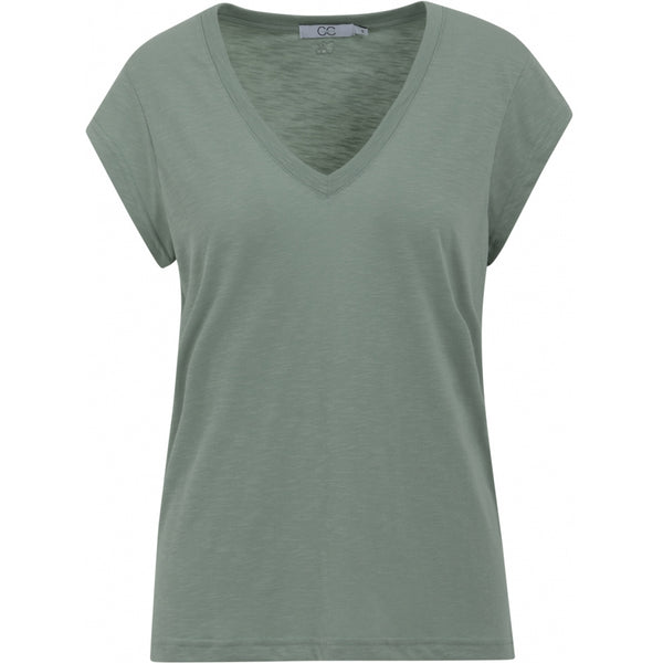 CC Heart V Neck T Shirt (GREEN DAWN)