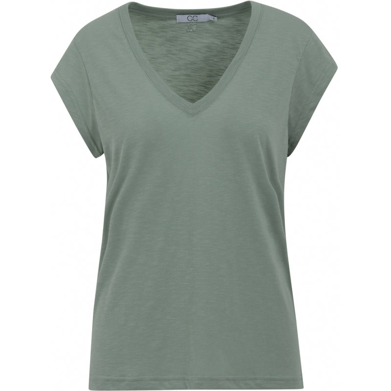 CC Heart V Neck T Shirt (GREEN DAWN)