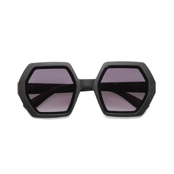 OKKIA Hexagonal Sunglasses in Black
