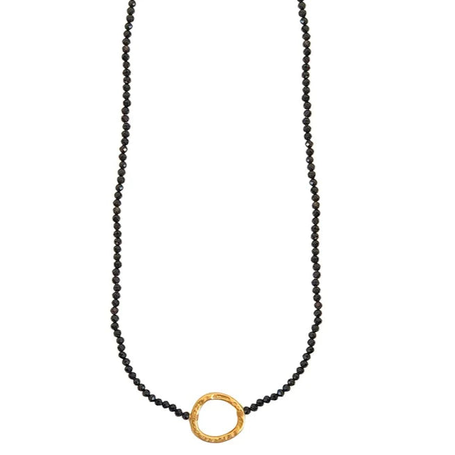 IBU Kelly Circle Black Onyx Necklace