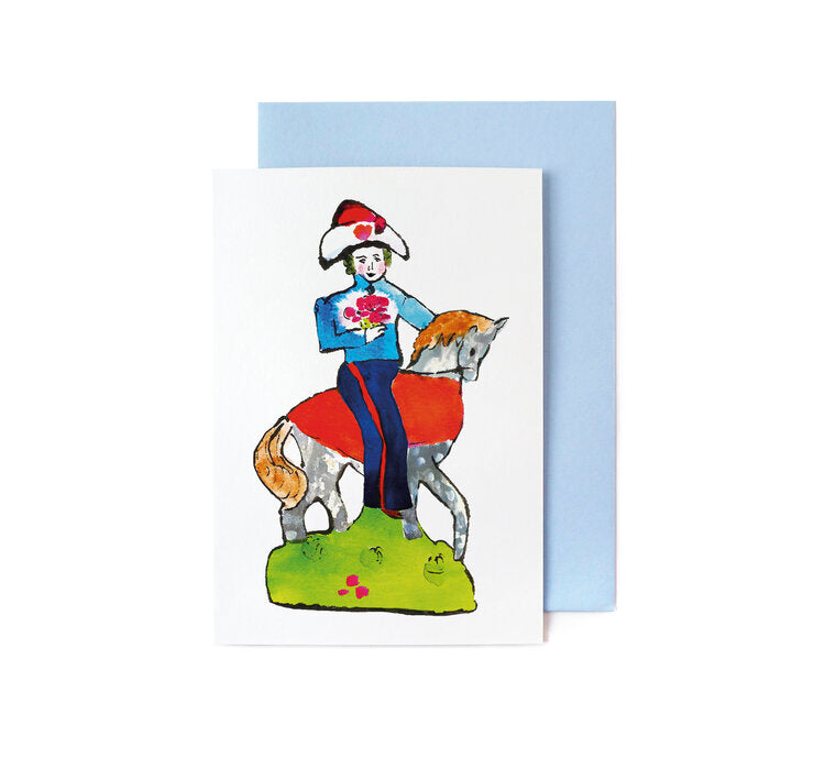 Soldier and Horse with Flower Posy