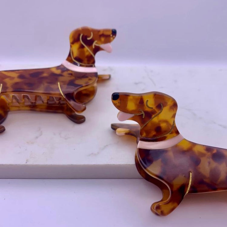 Dachshund hair Claw Clip