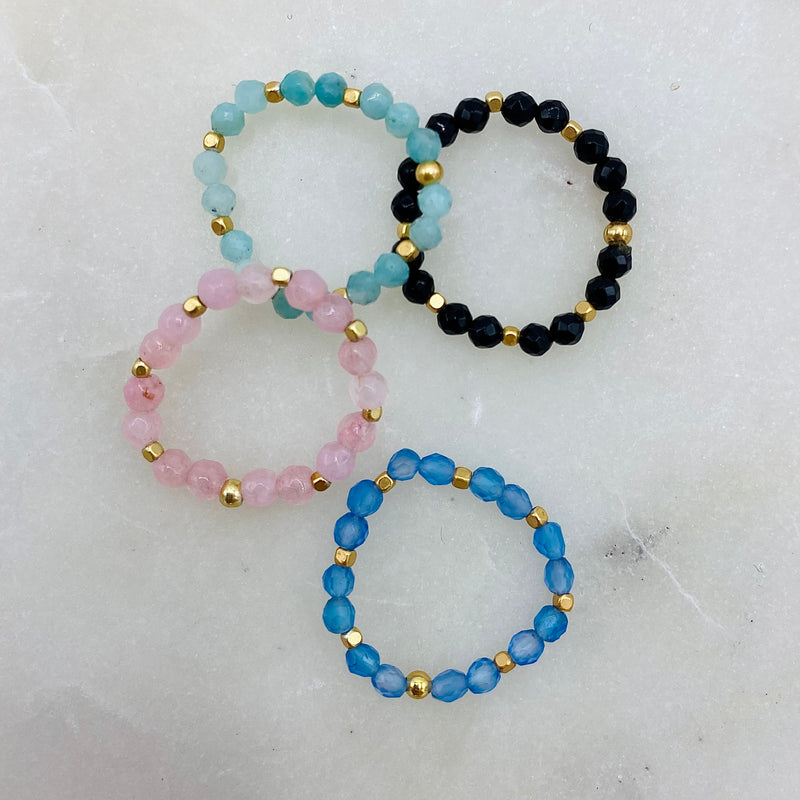 IBU Stone Dot Ring (4 Different Colours)