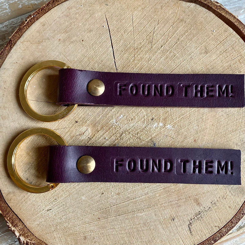 FOUND THEM! Leather Message Key Ring - UK MADE