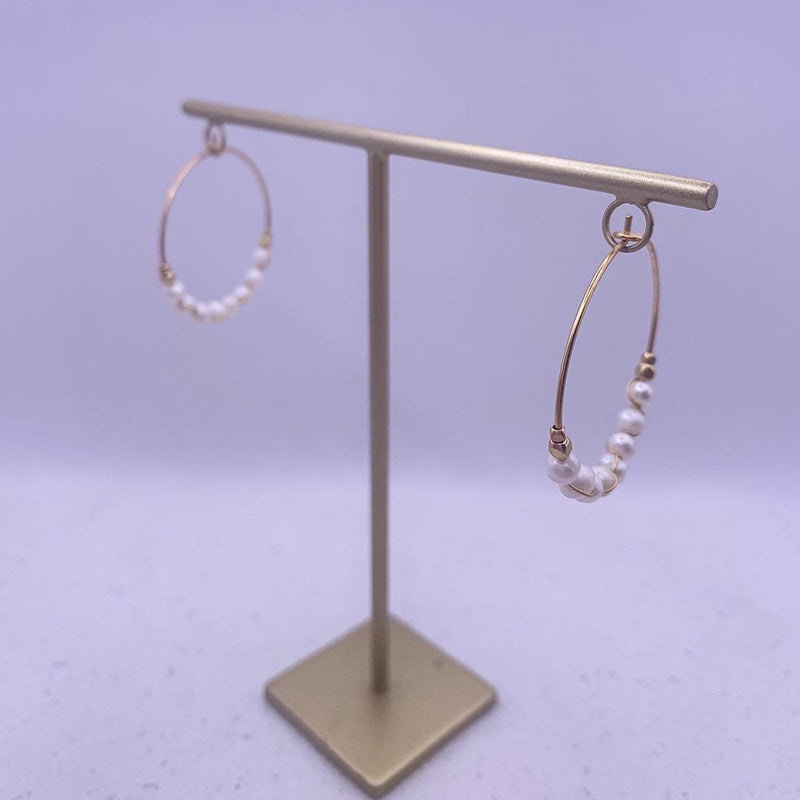 Ibu Pearl Hoop Earrings