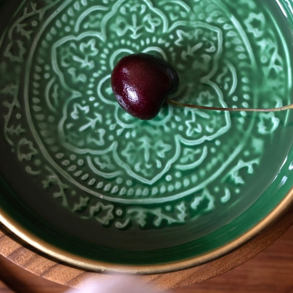 Enamel Bowl (Greens)