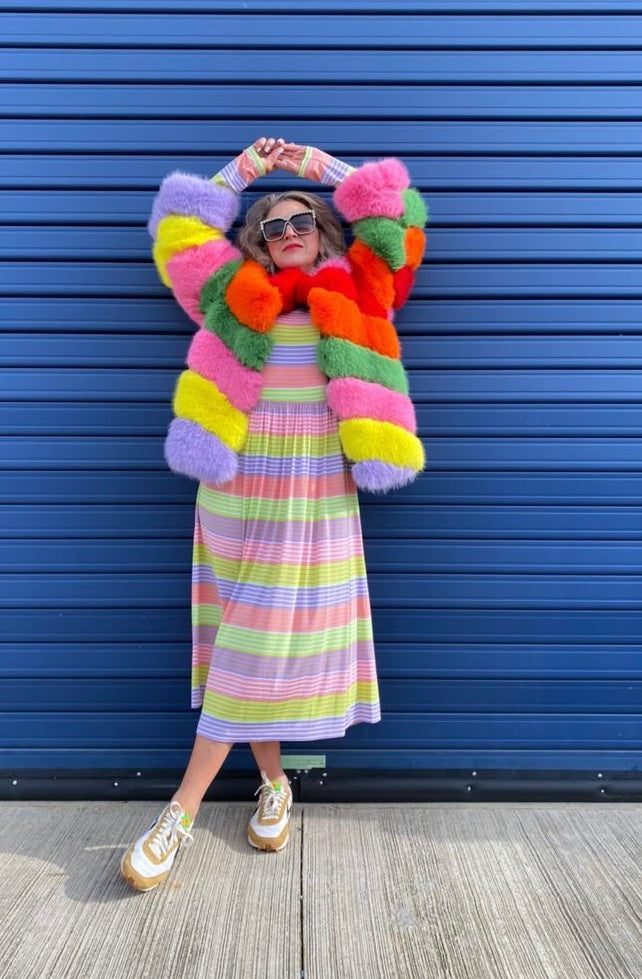 Jayley Multi Colour Faux Fur