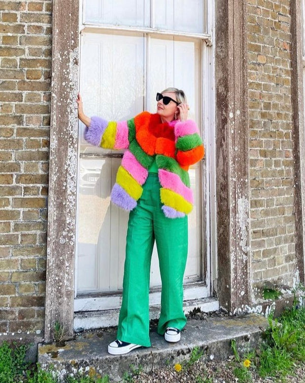 Jayley Multi Colour Faux Fur