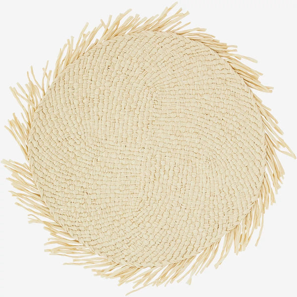 Paper Rope Placemat With Fringe