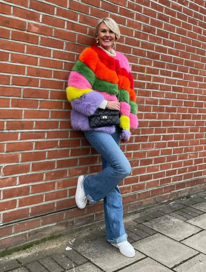 Jayley Multi Colour Faux Fur