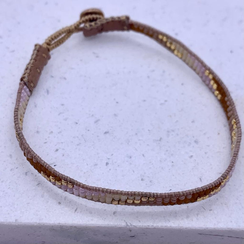 IBU Slim Beaded Band Bracelet (Various Colour Options)