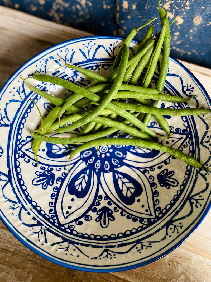 Blue and White Patterned Serving Dish