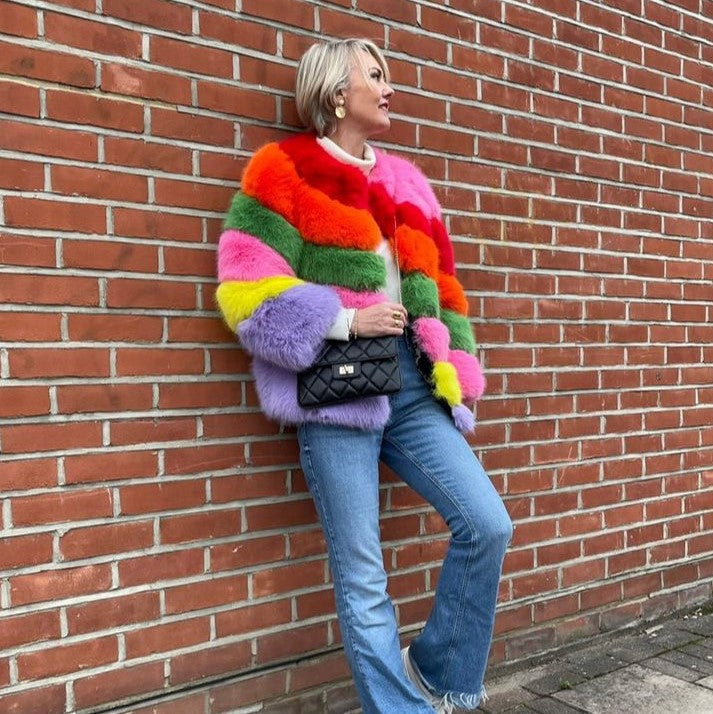 Jayley Multi Colour Faux Fur
