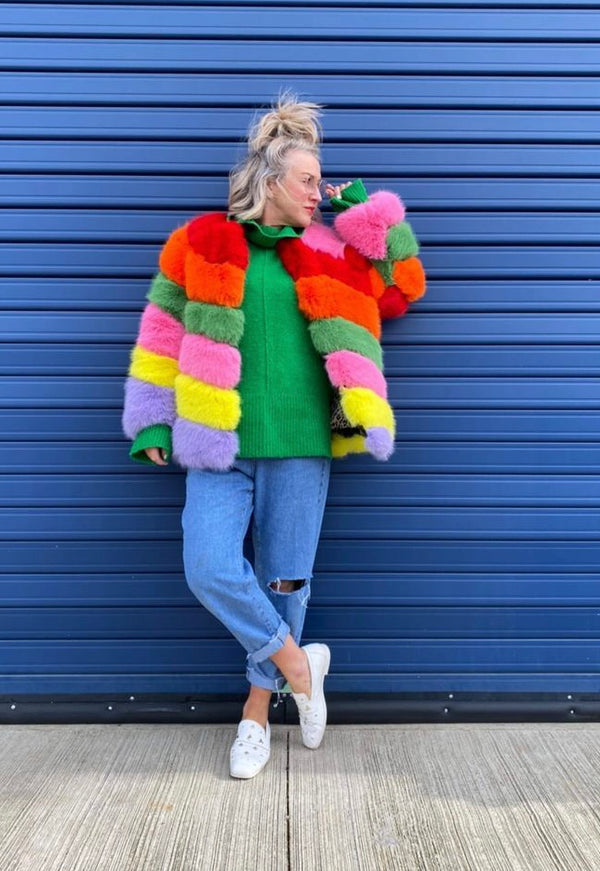 Jayley Multi Colour Faux Fur