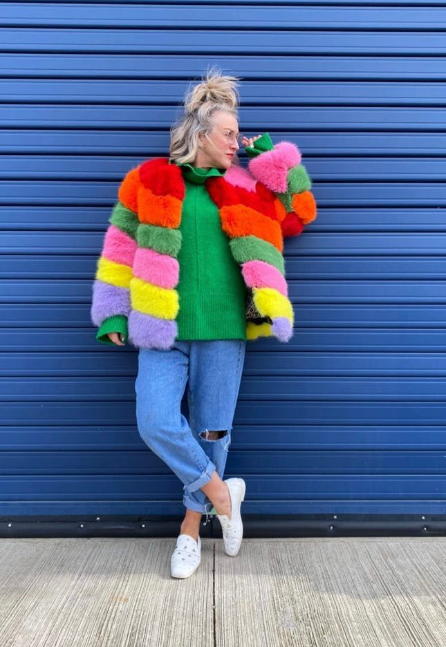Jayley Multi Colour Faux Fur