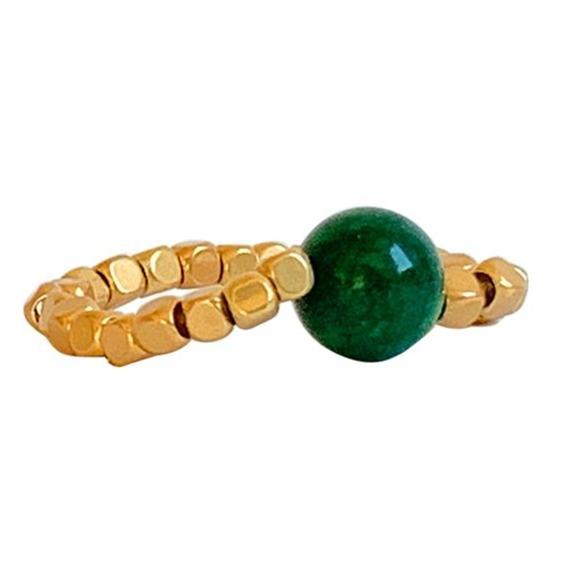 IBU Peggy Green Agate Ring