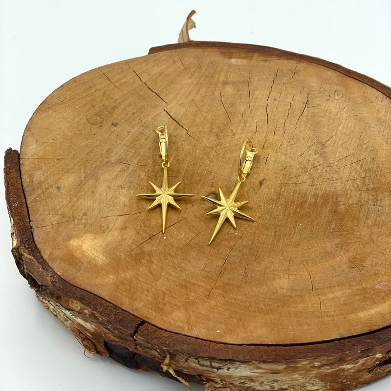 Bronze Star Drop Earrings