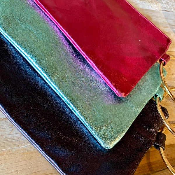 Italian Leather, Italian Made, Bangle Clutch